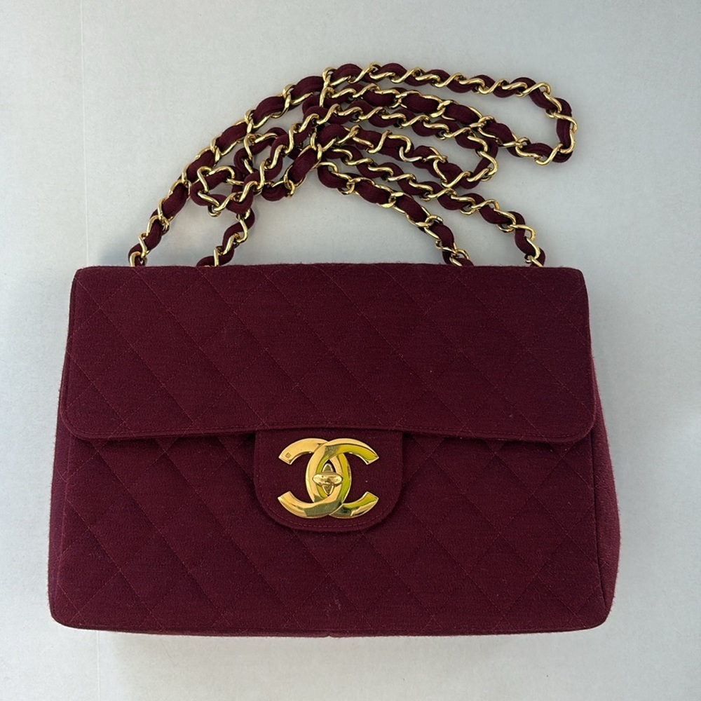 CHANEL Red Canvas Jumbo Bag - Picture 3 of 13